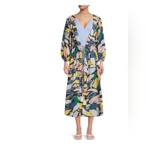 True Destinations Printed Kimono Coverup